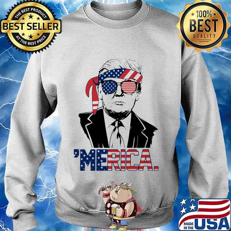 Trump 'Merica American Flag s Sweater