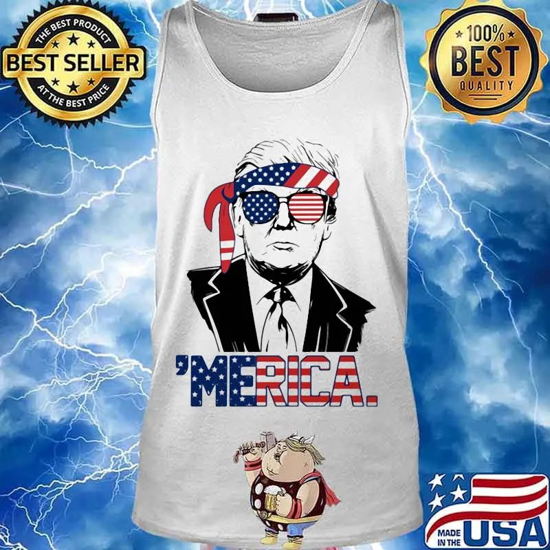 Trump 'Merica American Flag s Tank top