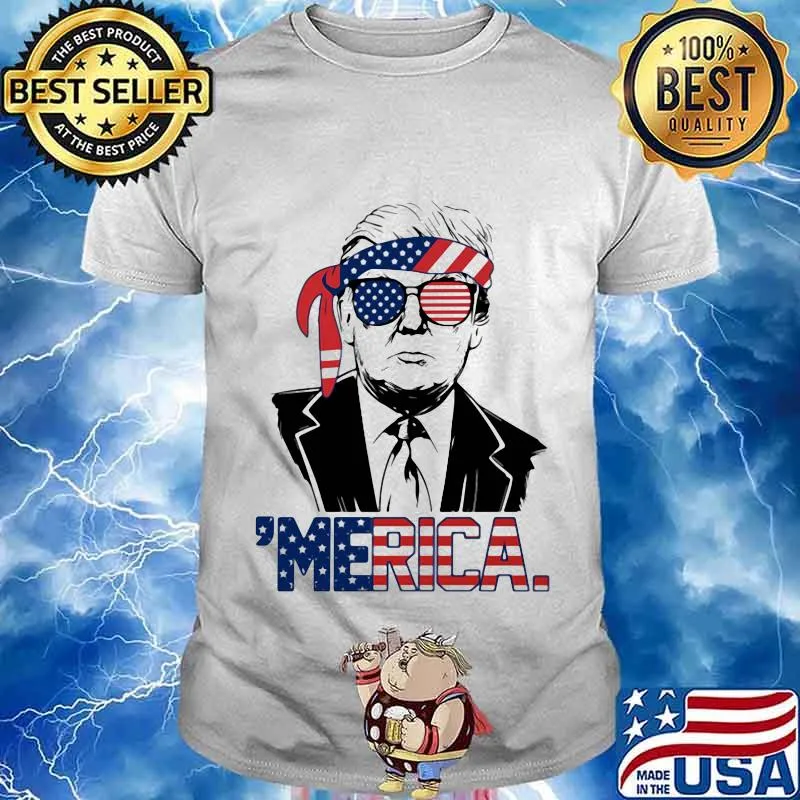 Trump 'Merica American Flag shirt