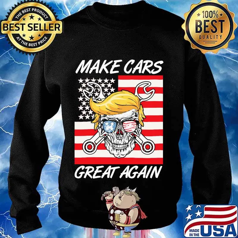 Trump skull glasses make cars great again s Sweater