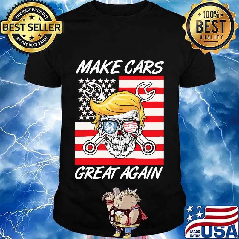 Trump skull glasses make cars great again shirt