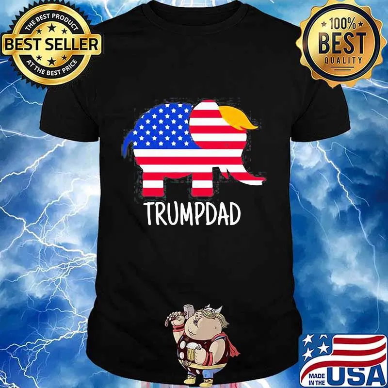 TRUMPDAD TRUMP ELEPHANT AMERICAN FLAG SHIRT
