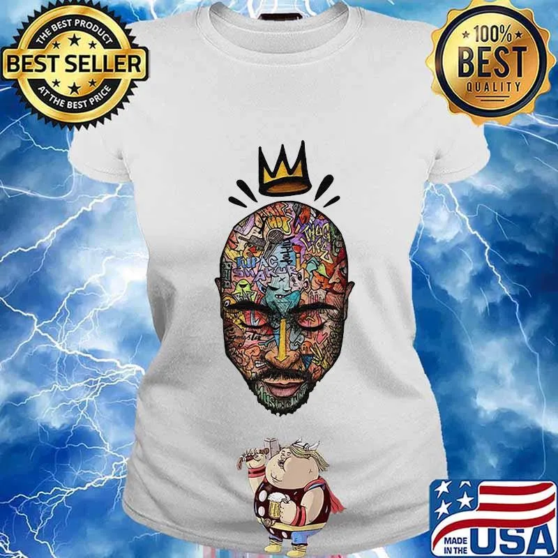 Tupac shakur thug life king art s Ladies tee