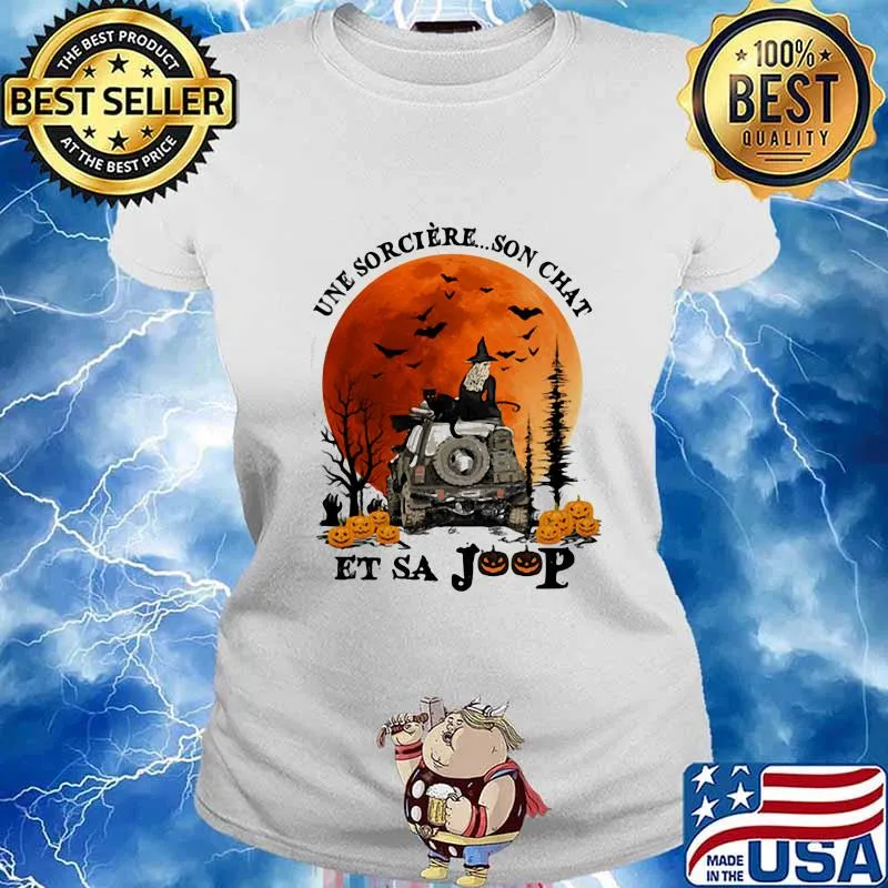 Une Sorciere Son Chat Et Sa Joop Halloween s Ladies tee