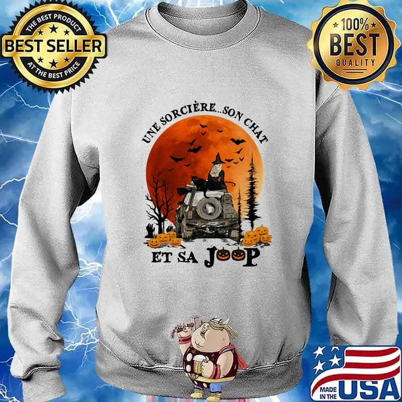 Une Sorciere Son Chat Et Sa Joop Halloween s Sweater