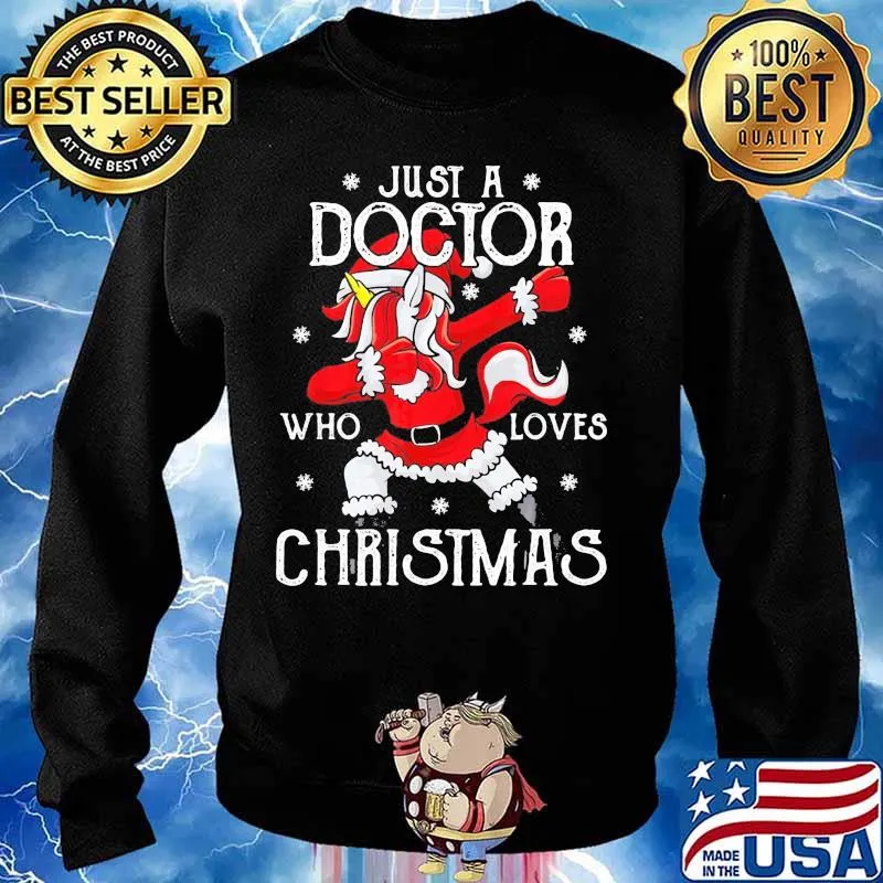 Unicorn santa just a doctor who loves christmas s Sweater