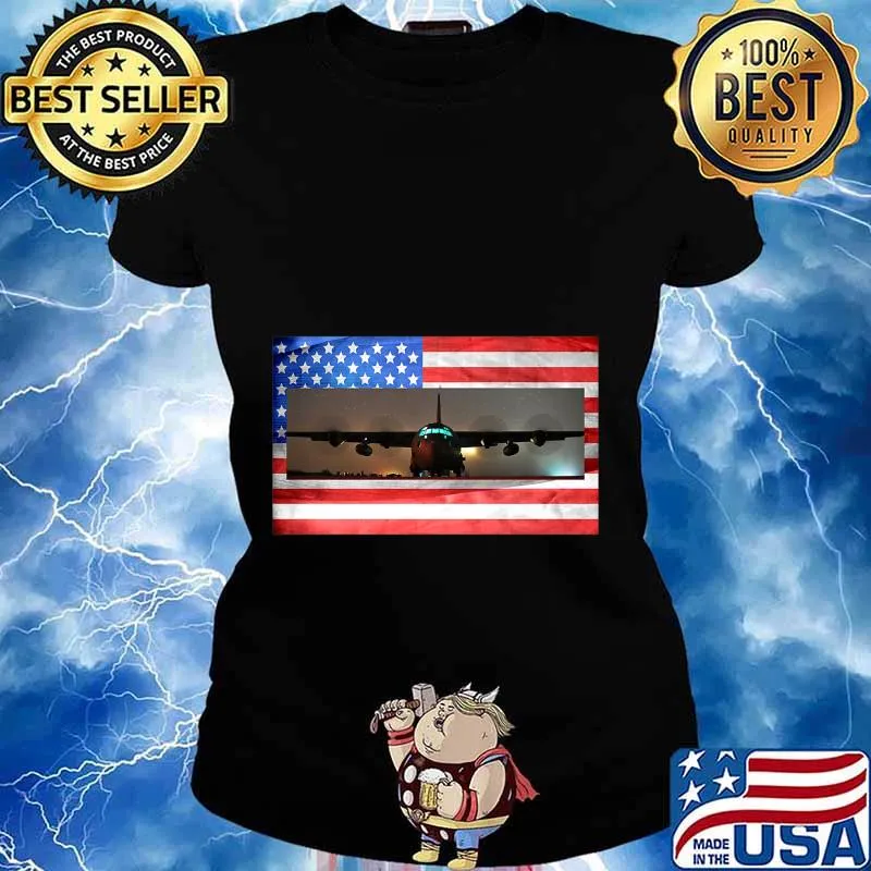 US Military Transport Airplane Premium T-Shirt Ladies tee