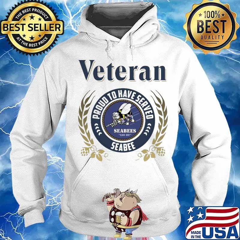 Veteran logo proud to have seaved seabees s Hoodie