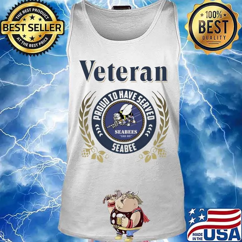 Veteran logo proud to have seaved seabees s Tank top