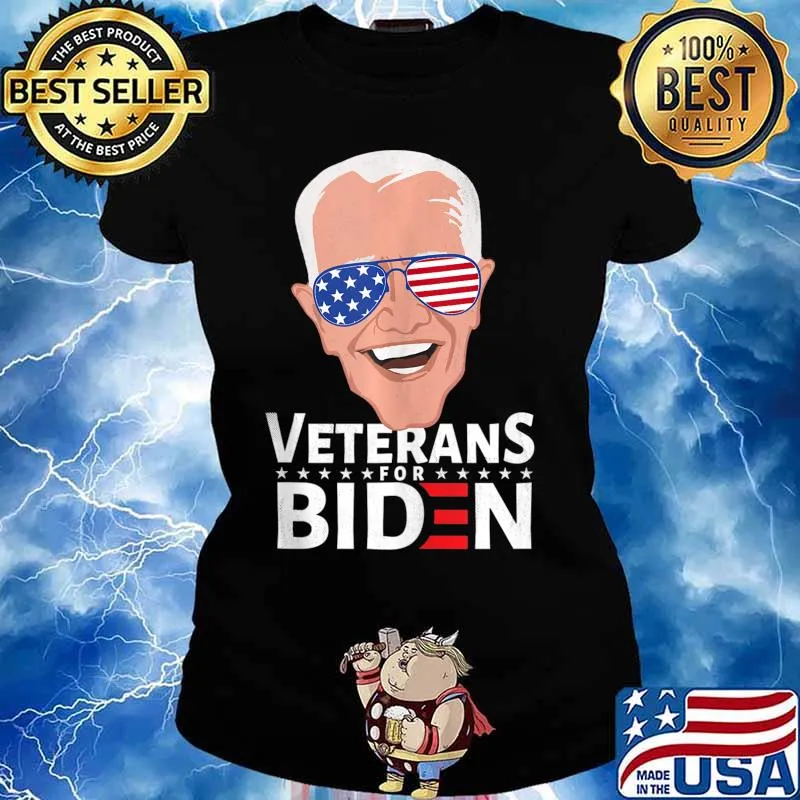 Veterans for Biden Harris 2020 Flag Sunglasses Tank Top Ladies tee