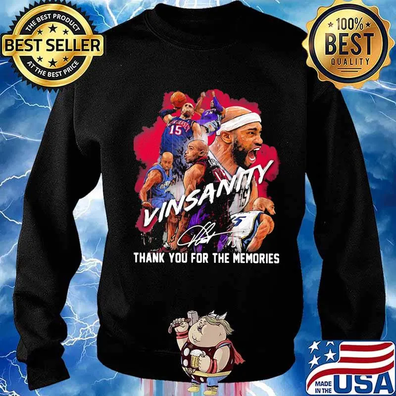 Vinsanity vince carter thank you for the memories signature s Sweater