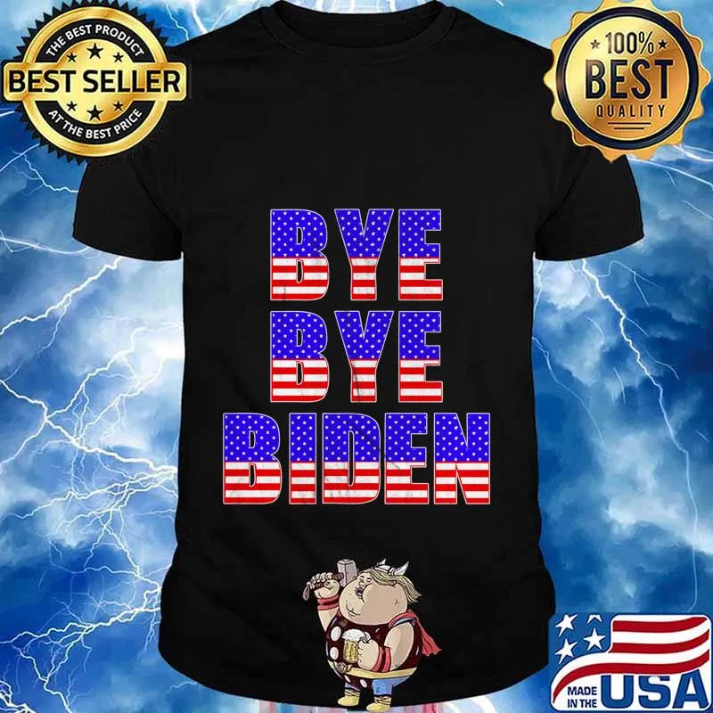 Vintage American Flag Trump for President 2020 BYE BYE BIDEN Shirt
