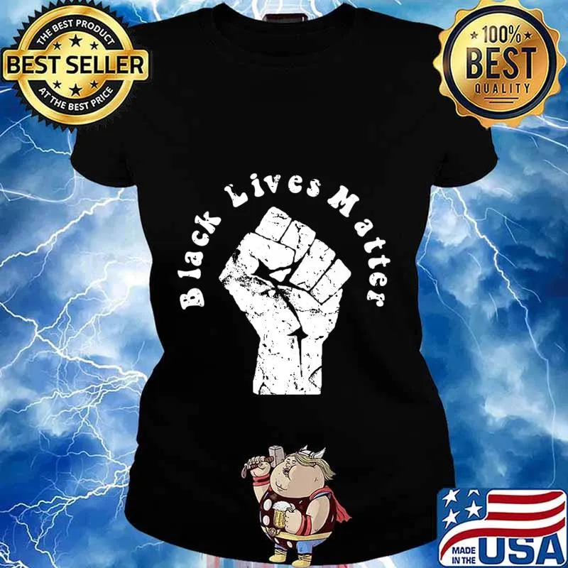 Vintage Distressed Black Lives Matter Design Premium T-Shirt Ladies tee