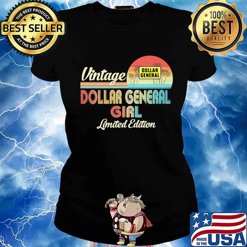 Vintage dollar general girl limited edition s Ladies tee