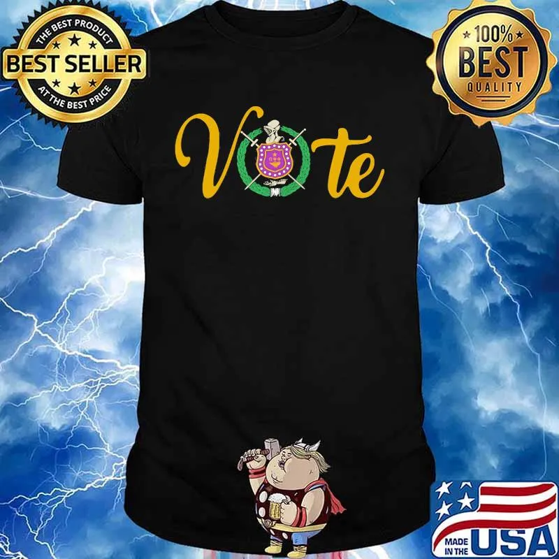 Vote omega psi phi shield shirt
