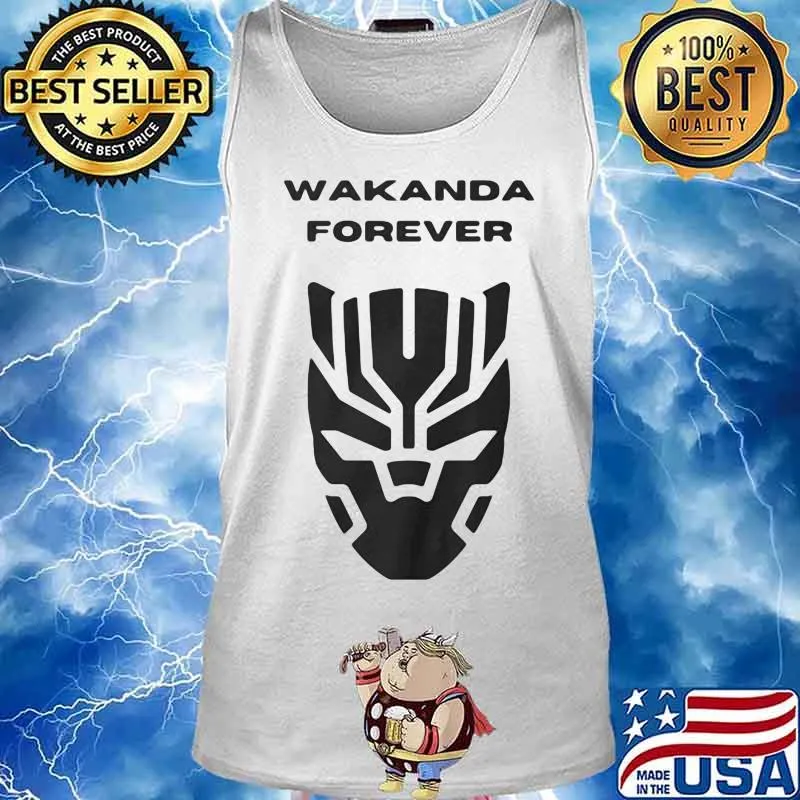 Wakanda forever black panther chadwick rip dead s Tank top