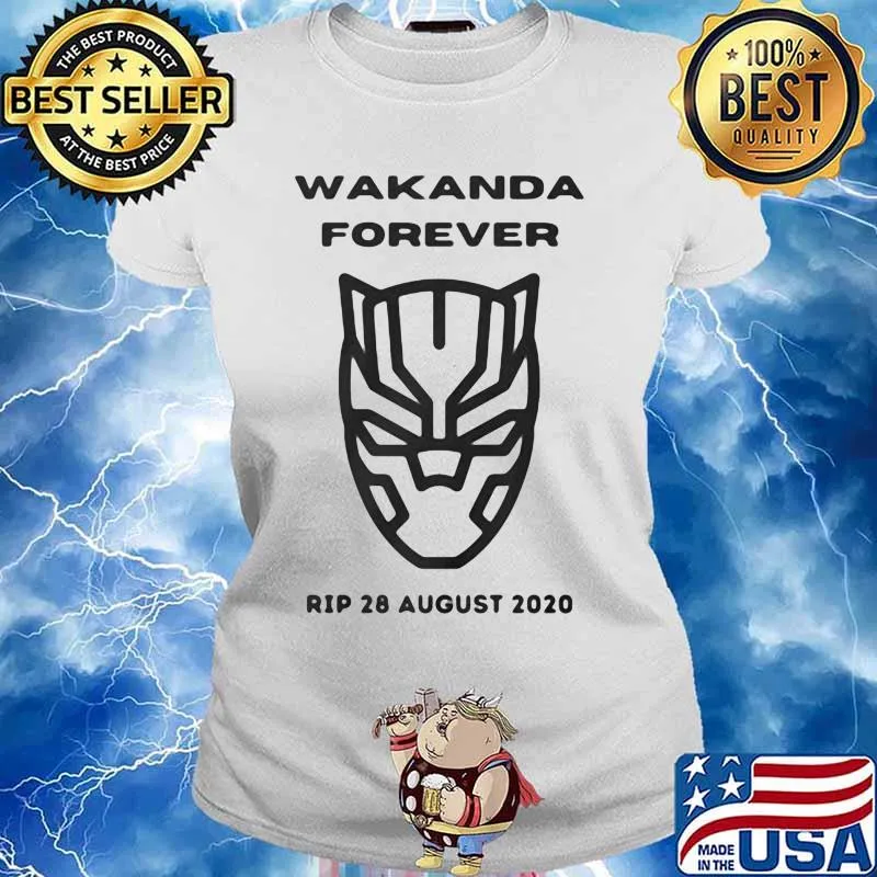Wakanda forever black panther rip chadwick 28 august 2020 s Ladies tee
