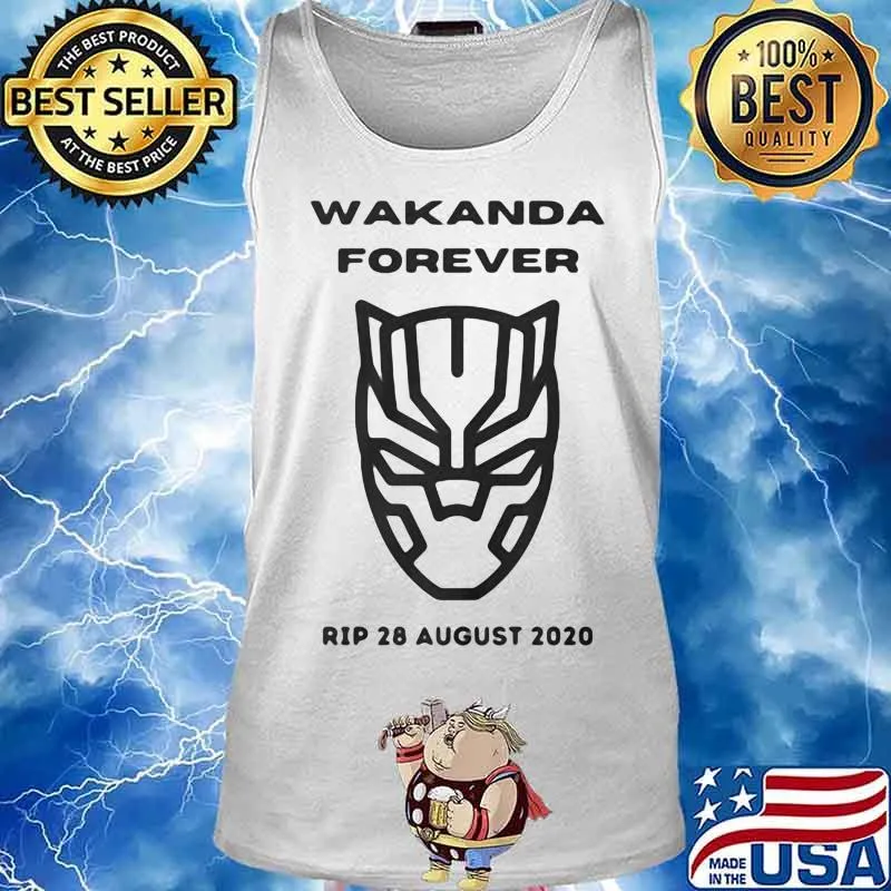 Wakanda forever black panther rip chadwick 28 august 2020 s Tank top