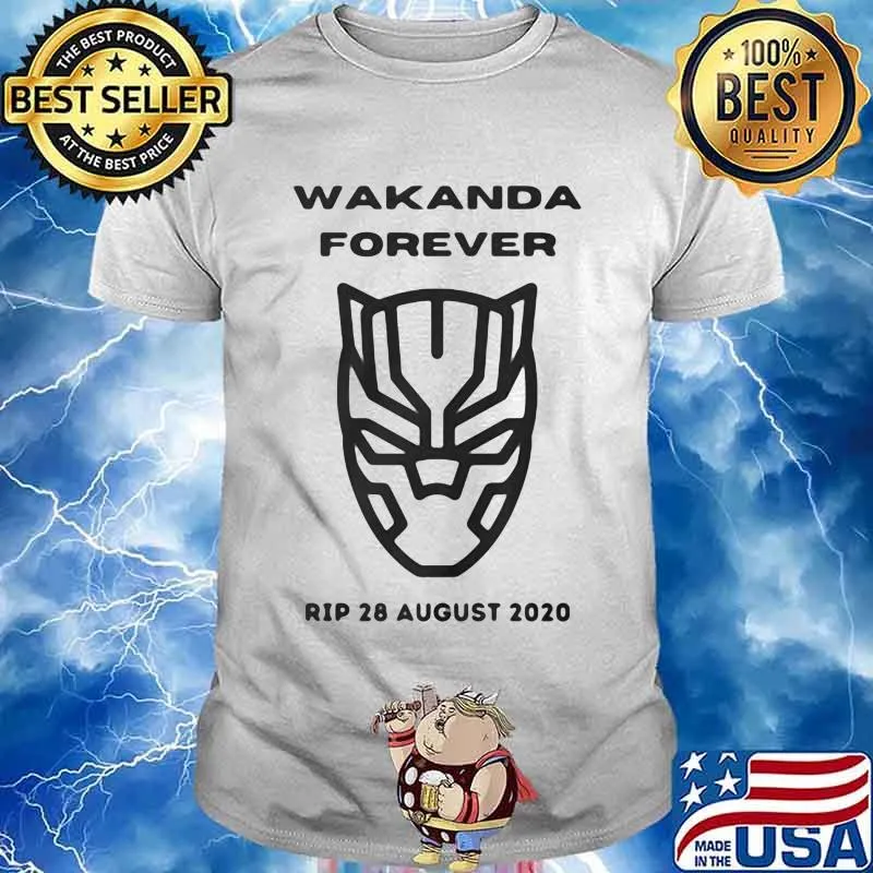 Wakanda forever black panther rip chadwick 28 august 2020 shirt
