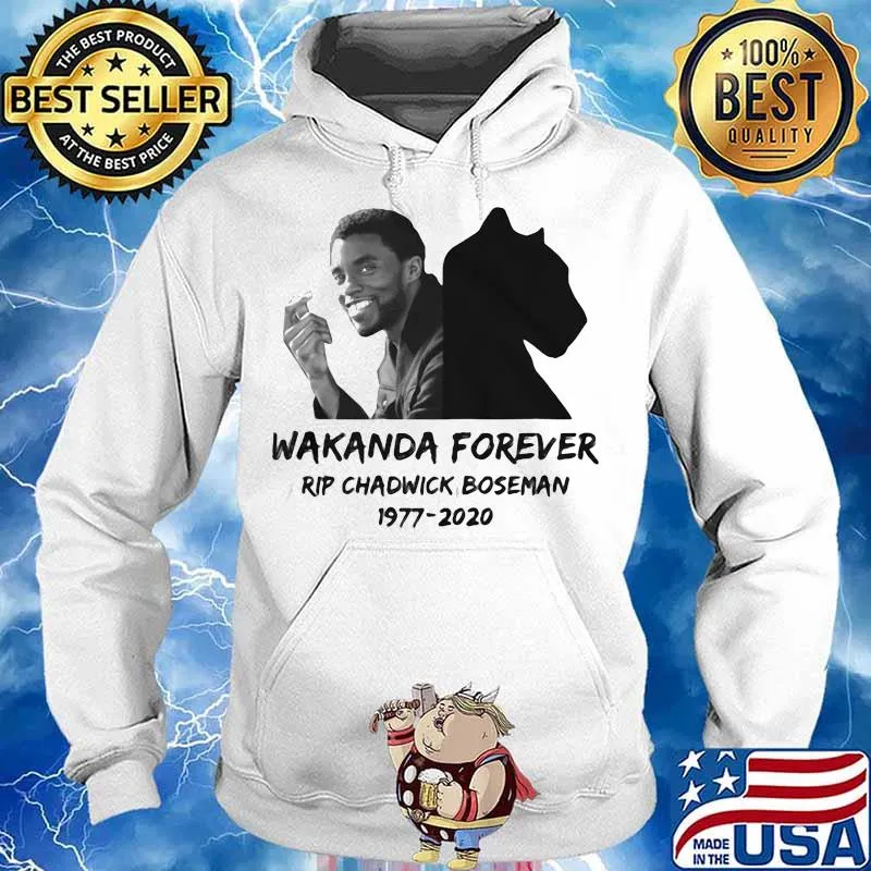 Wakanda forever rip chadwick black panther actor 1977 2020 s Hoodie