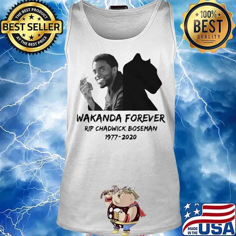 Wakanda forever rip chadwick black panther actor 1977 2020 s Tank top