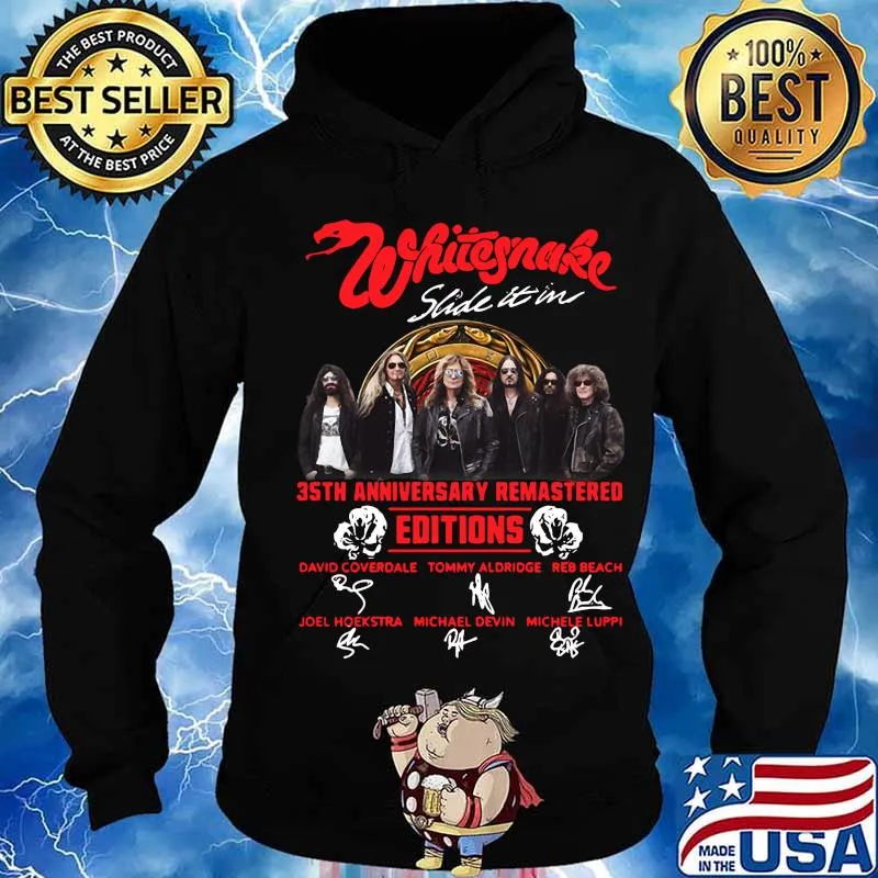 Whitesnake slide it in 35th anniversary remastered edition signatures s Hoodie