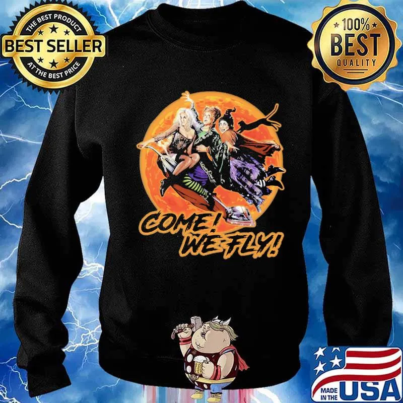 Witch Come we fly sunset s Sweater