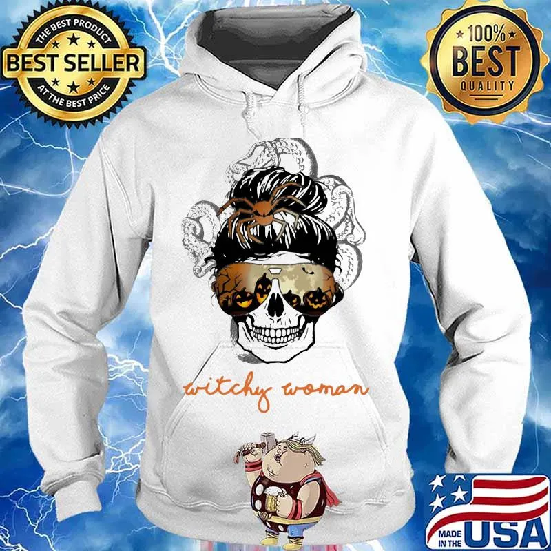 WITCHY WOMAN SKULL GIRL HALLOWEEN SHIRT Hoodie