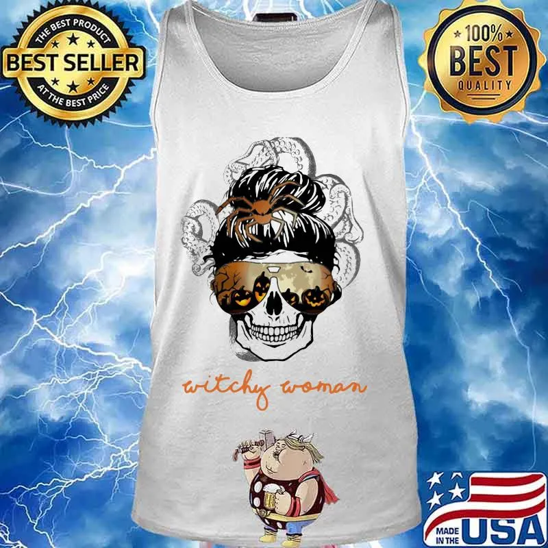 WITCHY WOMAN SKULL GIRL HALLOWEEN SHIRT Tank top