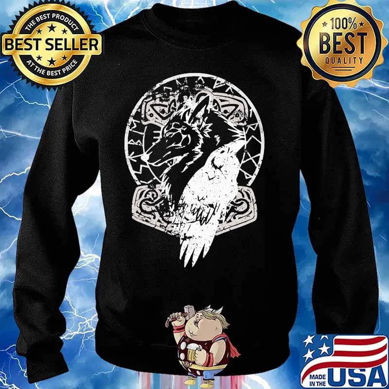 Wolf bird night black s Sweater