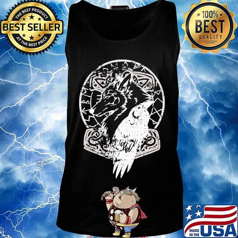 Wolf bird night black s Tank top