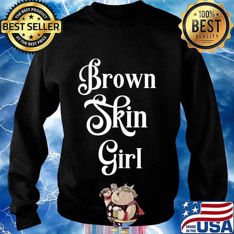 Womens Brown Skin Girl Black Is Beautiful Strong Power Afro Womens T-Shirt Sweater