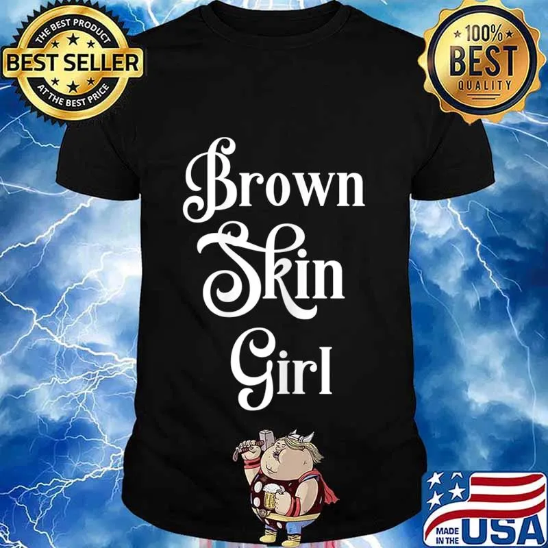 Womens Brown Skin Girl Black Is Beautiful Strong Power Afro Womens T-Shirt