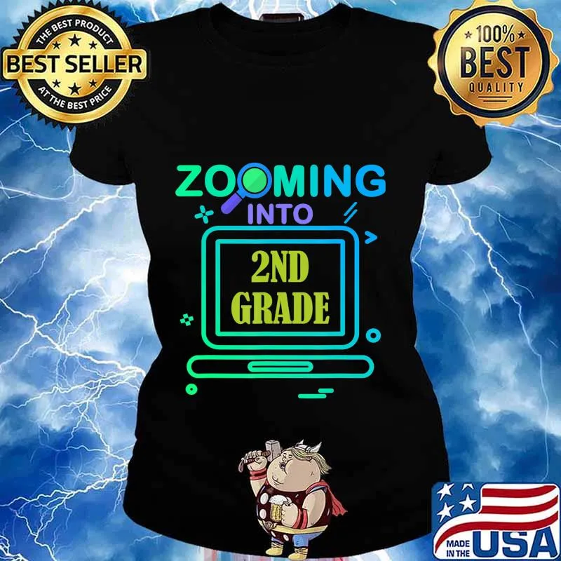 Zooming Into 2nd Grade Virtual Back to School second grade T-Shirt Ladies tee
