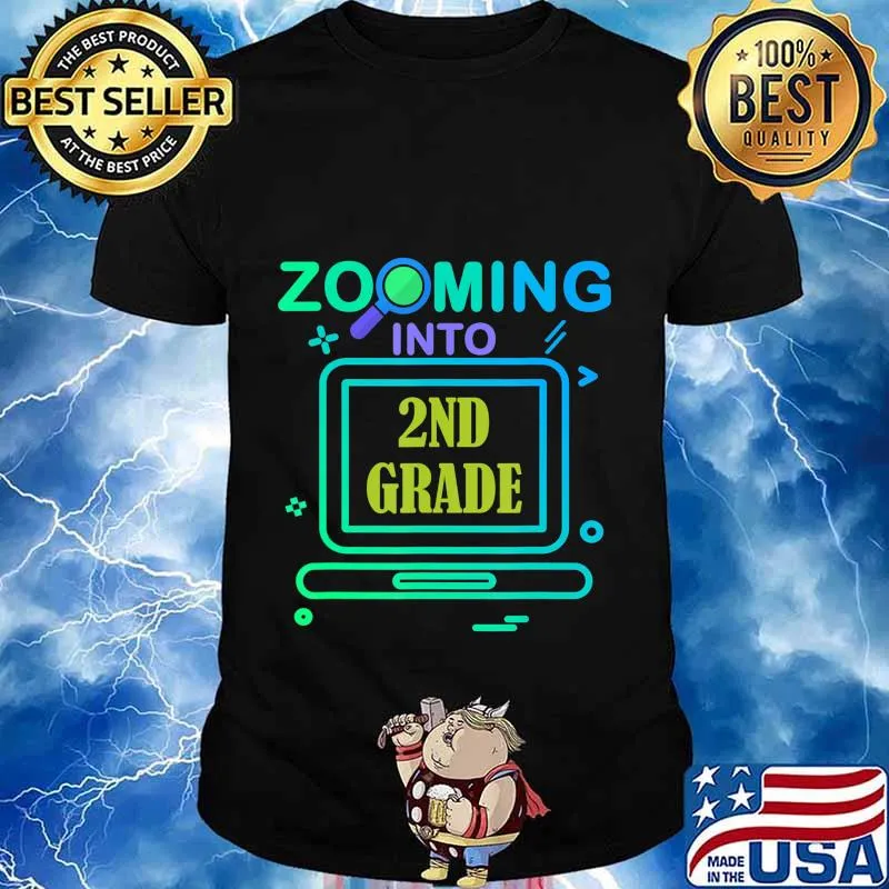 Zooming Into 2nd Grade Virtual Back to School second grade T-Shirt