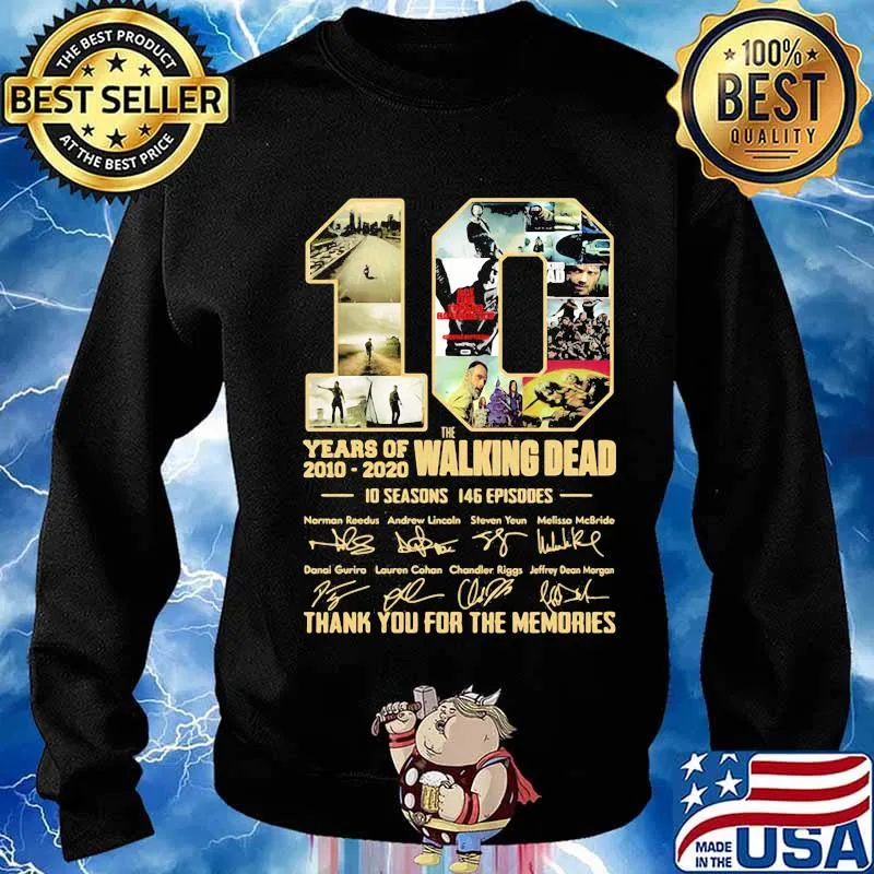 10 years of 2010 2020 the walking dead 10 seasons 146 episodes thank for the memories signatures s Sweater