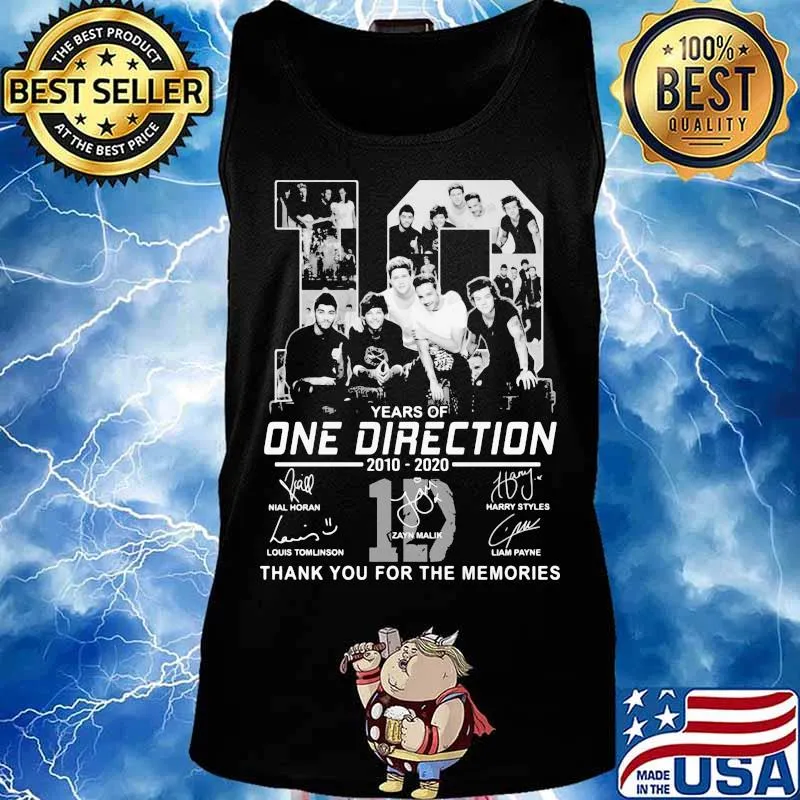 10 years of one direction 2010 2020 thank for the memories signatures s Tank top