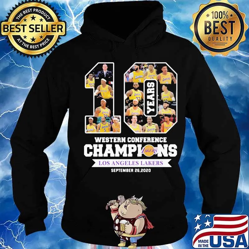 10 years western conference los angeles lakers champions s Hoodie