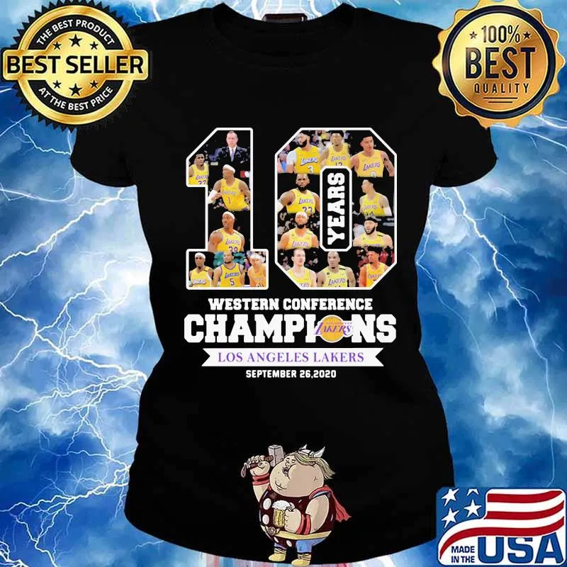 10 years western conference los angeles lakers champions s Ladies tee