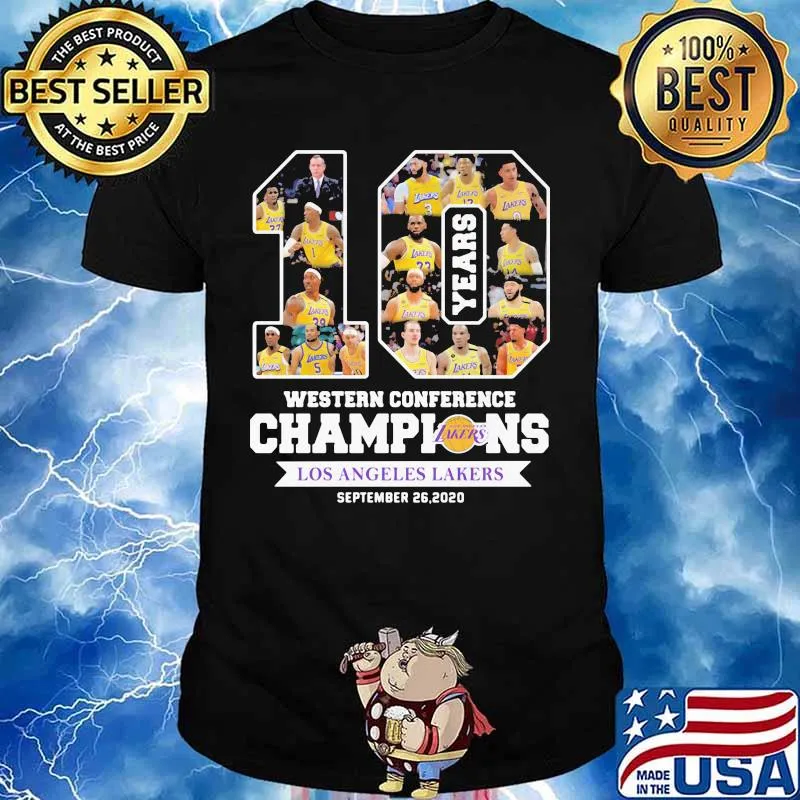 10 years western conference los angeles lakers champions shirt