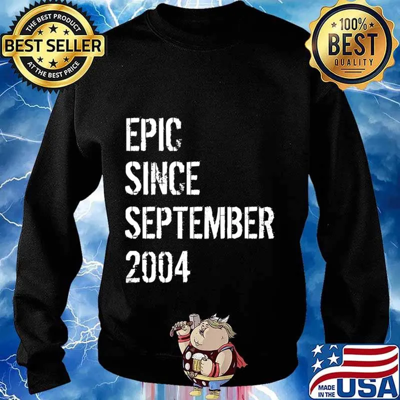 16th Birthday Gift For Boys Girls Born In September 2004 Premium T-Shirt Sweater