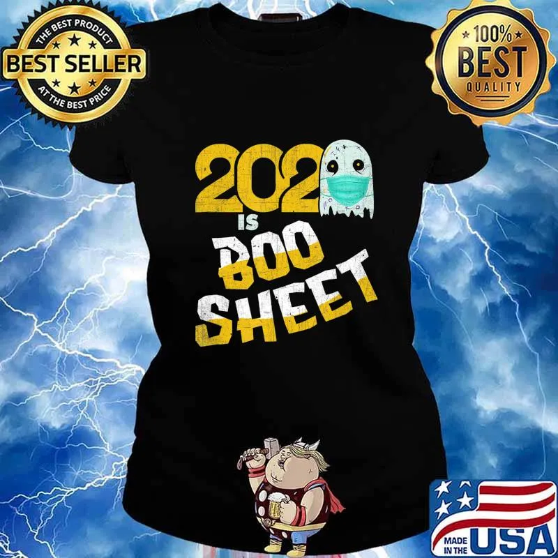 2020 Boo Sheet for Women Men - Ghost in Mask Halloween T-Shirt Ladies tee
