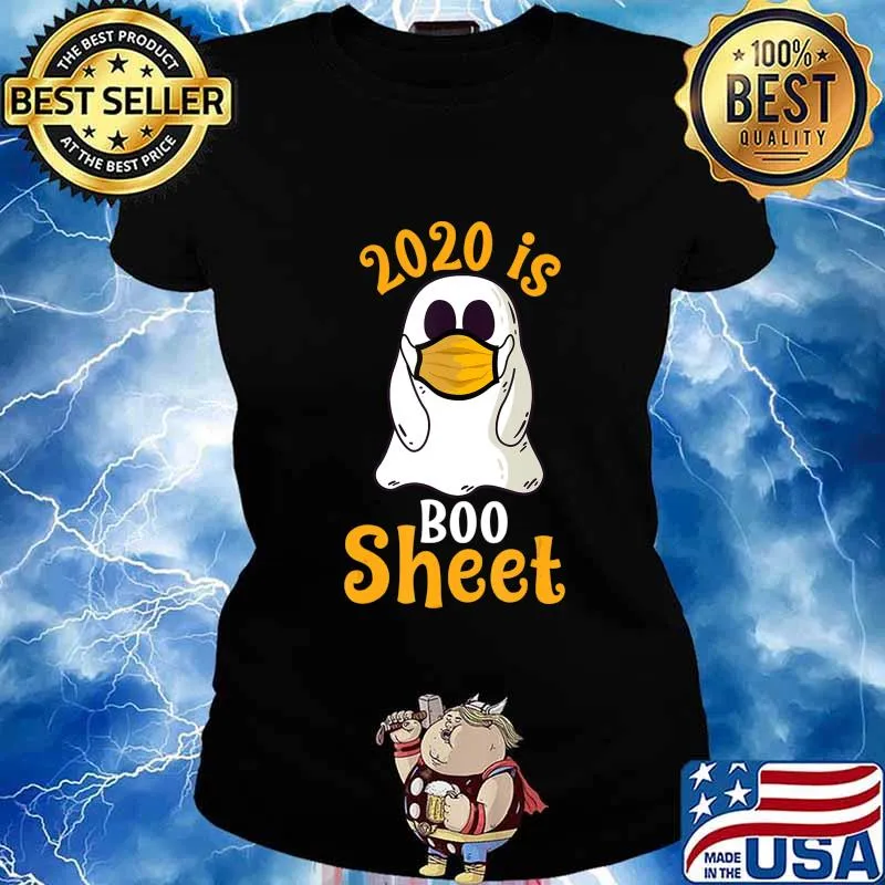 2020 Boo Sheet for Women Men - Ghost in Mask Halloween T-Shirt Ladies tee
