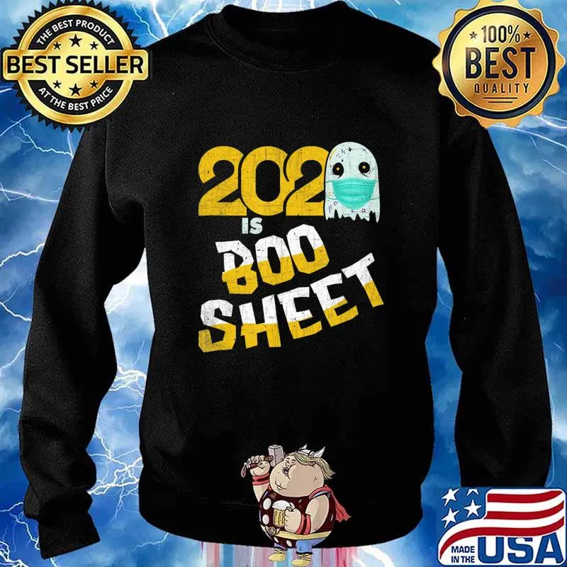 2020 Boo Sheet for Women Men - Ghost in Mask Halloween T-Shirt Sweater