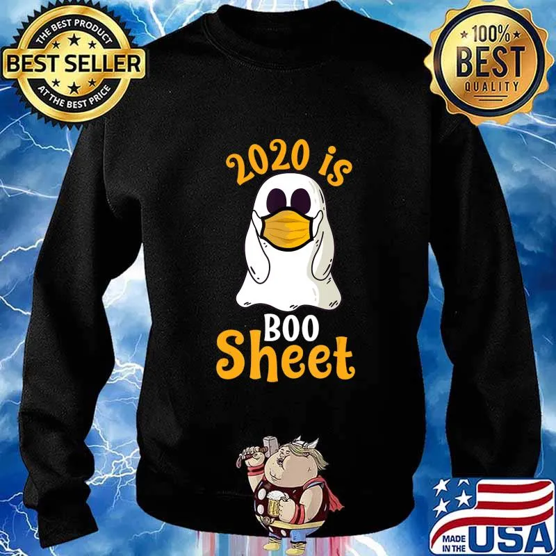 2020 Boo Sheet for Women Men - Ghost in Mask Halloween T-Shirt Sweater