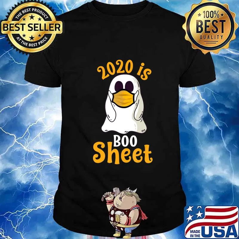2020 Boo Sheet for Women Men - Ghost in Mask Halloween T-Shirt