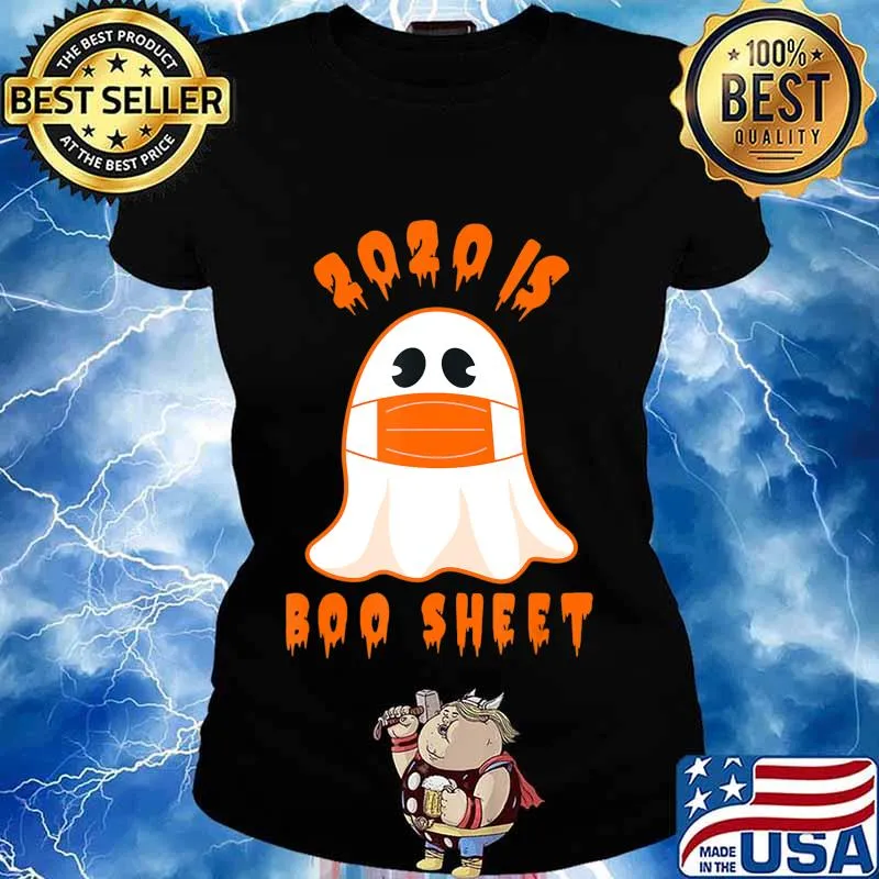 2020 Boo Sheet Funny Halloween Ghost Costume Men Women Gift T-Shirt Ladies tee
