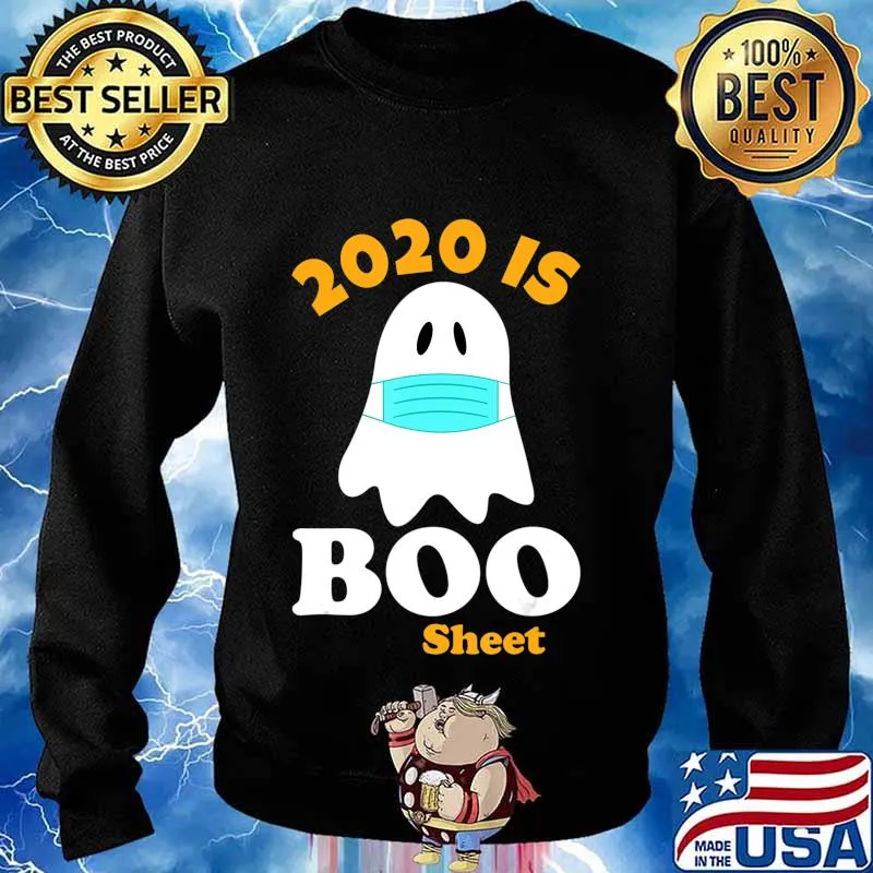 2020 Boo Sheet Shirt - Ghost in Mask Halloween 6 feet away T-Shirt Sweater