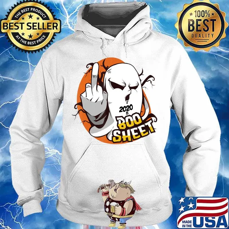 2020 is Boo Sheet Ghost Middle finger Halloween Statement T-Shirt Hoodie