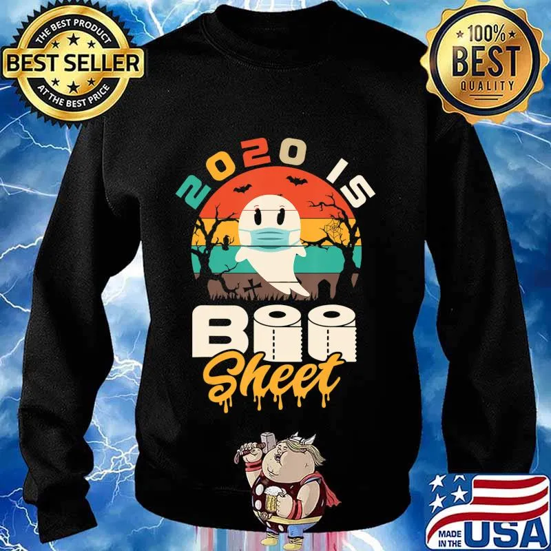 2020 is Boo Sheet Shirt Women Men Halloween Ghost in Mask T-Shirt Sweater